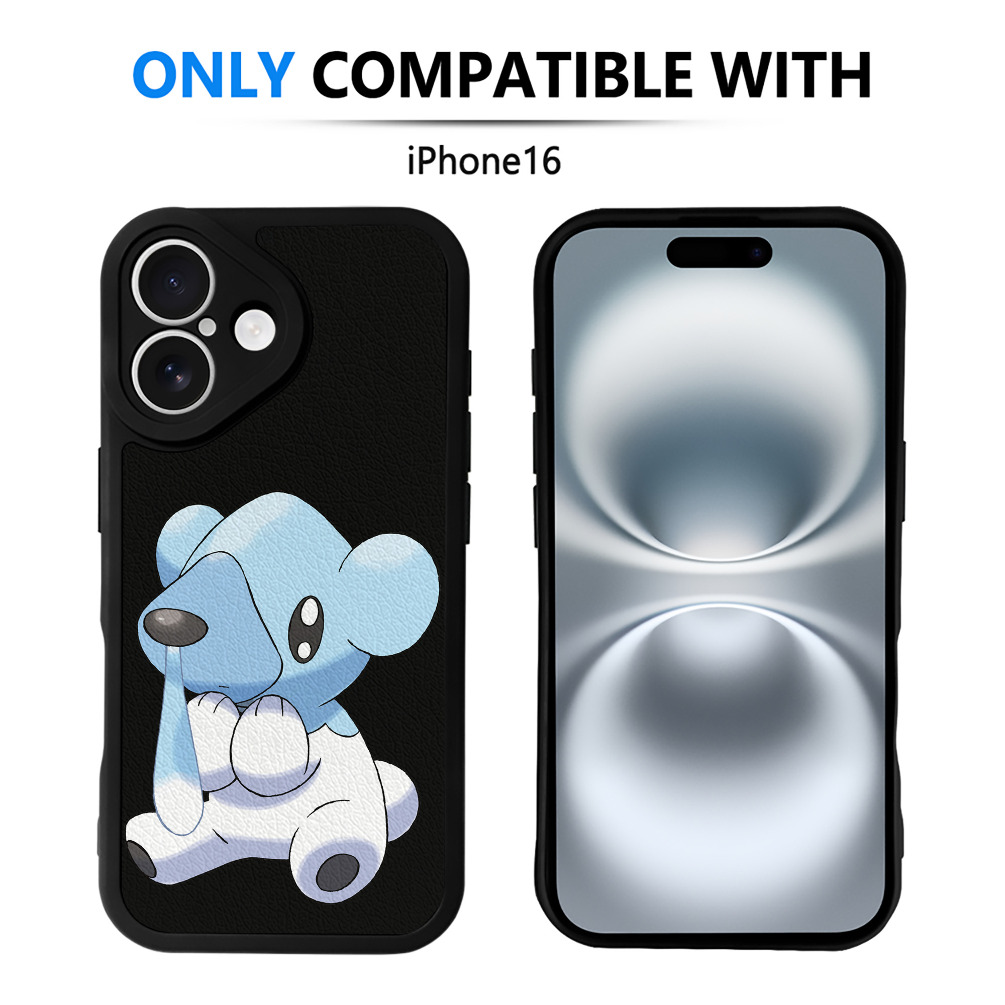 （画像用） ポケットモンスター Pokémon 【iPhone 16シリーズ対応】シリコンスマホケース（レザー調） 材質：シリコン